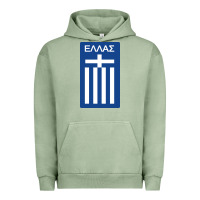 Pigment Oil Green greece national football Urban Hoodie - artisFamous