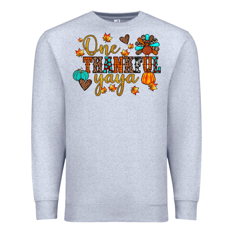 One Thankful Yaya Premium Sweatshirt by JahusDesignShop | Teevron