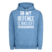 Pigment Pebble Blue in my defence i was left unsupervised Urban Hoodie - artisFamous