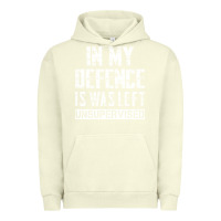 Pigment Pistachio in my defence i was left unsupervised Urban Hoodie - artisFamous