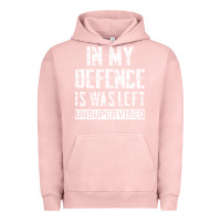 Pigment Salmon in my defence i was left unsupervised Urban Hoodie - artisFamous