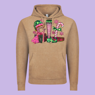 Elf Vintage Hoodie Designed By Fadigitalartstudio