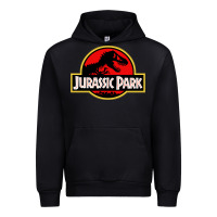 Black jurassicc park cartoon Urban Hoodie - artisFamous