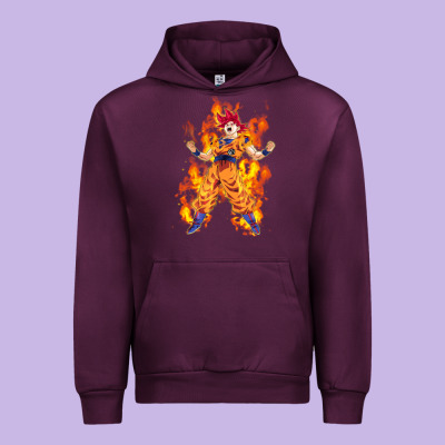 Goku Super Sayan Urban Hoodie Designed By Artisfamous