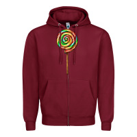 Burgundy rainbow lollipop Zipper Hoodie - AdoDesignShop