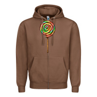 Chestnut rainbow lollipop Zipper Hoodie - AdoDesignShop
