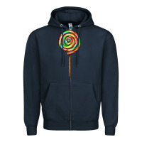 Navy rainbow lollipop Zipper Hoodie - AdoDesignShop