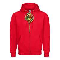 Red rainbow lollipop Zipper Hoodie - AdoDesignShop
