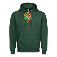 Sports Green rainbow lollipop Zipper Hoodie - AdoDesignShop