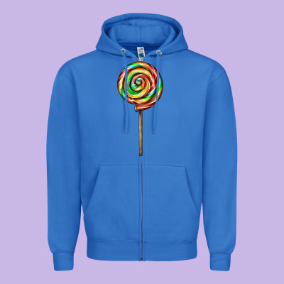 Rainbow Lollipop Zipper Hoodie Designed By Adodesignshop