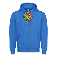 True Royal rainbow lollipop Zipper Hoodie - AdoDesignShop