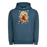 Pigment Midnight Navy super saiyan Urban Hoodie - artisFamous