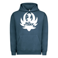 Pigment Midnight Navy white and black hank art Urban Hoodie - artisFamous