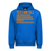 Cobalt yes i am tall Urban Hoodie - artisFamous