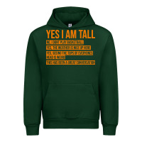 Forest Green yes i am tall Urban Hoodie - artisFamous