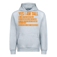 Heather Grey yes i am tall Urban Hoodie - artisFamous