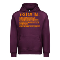Mauve Wine yes i am tall Urban Hoodie - artisFamous