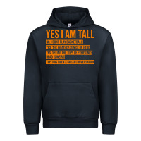 Navy yes i am tall Urban Hoodie - artisFamous