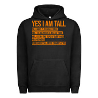 Pigment Black yes i am tall Urban Hoodie - artisFamous
