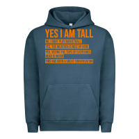 Pigment Midnight Navy yes i am tall Urban Hoodie - artisFamous