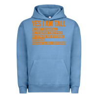 Pigment Pebble Blue yes i am tall Urban Hoodie - artisFamous