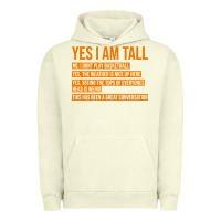 Pigment Pistachio yes i am tall Urban Hoodie - artisFamous