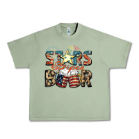 Oil Green Stars stripes beer Urban Heavy Tee - FaDigitalArtStudio