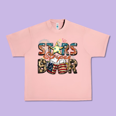 Stars Stripes Beer Urban Heavy Tee Designed By Fadigitalartstudio