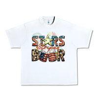 White Stars stripes beer Urban Heavy Tee - FaDigitalArtStudio