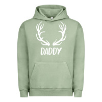 Pigment Oil Green Daddy Deer Urban Hoodie - artisFamous