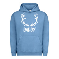 Pigment Pebble Blue Daddy Deer Urban Hoodie - artisFamous