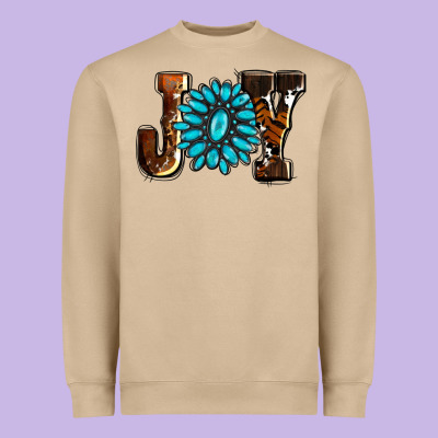 Joy With Gemstone Ado Heavyweight Sweatshirt Designed By Adodesignshop