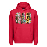 Cardinal Easter Brushstroke With Quail Eggs Daisy And Bunny Premium Hoodie - RanaPortraitStore