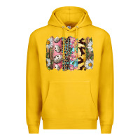 Lemon Easter Brushstroke With Quail Eggs Daisy And Bunny Premium Hoodie - RanaPortraitStore