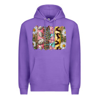 Purple Easter Brushstroke With Quail Eggs Daisy And Bunny Premium Hoodie - RanaPortraitStore