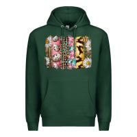 Sports Green Easter Brushstroke With Quail Eggs Daisy And Bunny Premium Hoodie - RanaPortraitStore