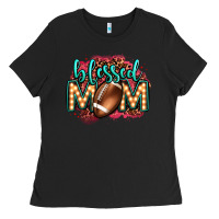 Black blessed american football mom lightbulb letters Ladies Tee - OliviaCreatesArt
