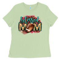 Matcha blessed american football mom lightbulb letters Ladies Tee - OliviaCreatesArt
