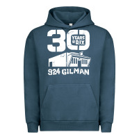 Pigment Midnight Navy 30 years of diy 924 gilman streets Urban Hoodie - artisFamous