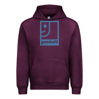 Mauve Wine GOODWILL Urban Hoodie - artisFamous