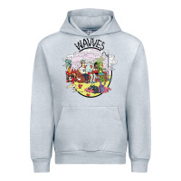 Heather Grey wavves Urban Hoodie - artisFamous