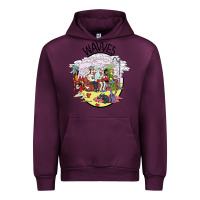 Mauve Wine wavves Urban Hoodie - artisFamous