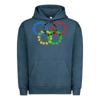 Pigment Midnight Navy winter olympics Urban Hoodie - artisFamous