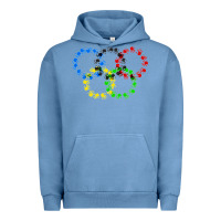 Pigment Pebble Blue winter olympics Urban Hoodie - artisFamous