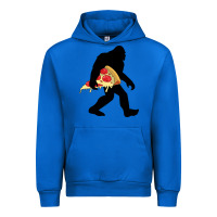 Cobalt bigfoot carrying pizza Urban Hoodie - artisFamous