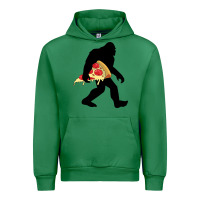 Emerald bigfoot carrying pizza Urban Hoodie - artisFamous