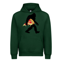 Forest Green bigfoot carrying pizza Urban Hoodie - artisFamous