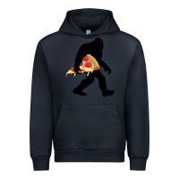 Navy bigfoot carrying pizza Urban Hoodie - artisFamous