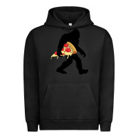Pigment Black bigfoot carrying pizza Urban Hoodie - artisFamous