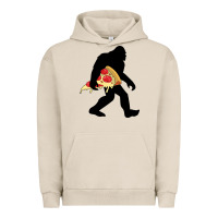 Pigment French Oak bigfoot carrying pizza Urban Hoodie - artisFamous